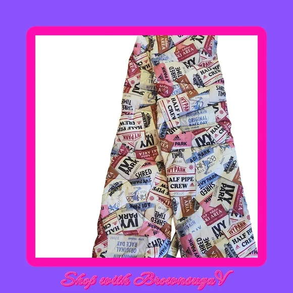 Adidas X Ivy Park scarf padded Insulated in Ski tag print - Picture 2 of 4